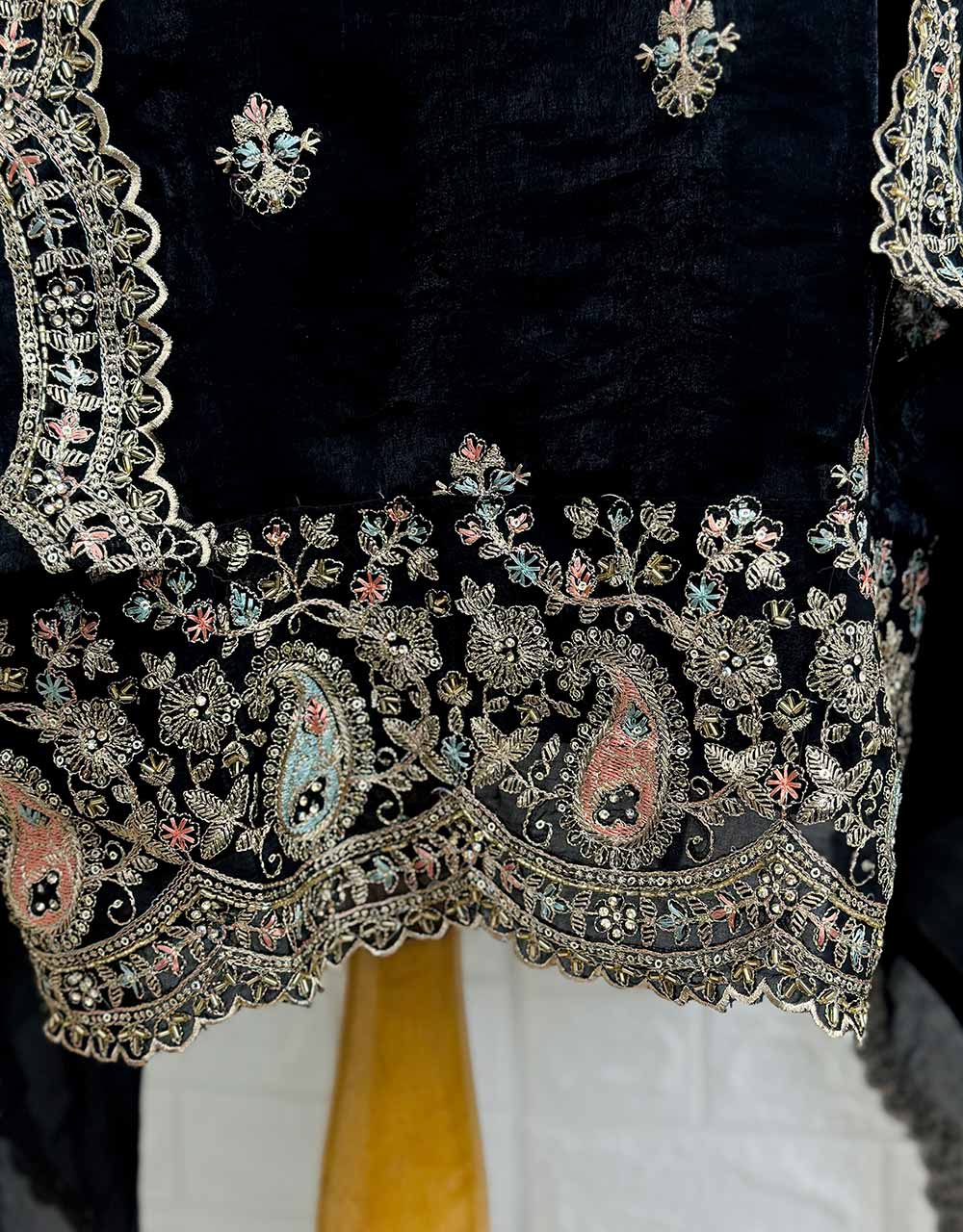 Ready-to-Wear Shimmer Silk Partywear Suit 🌟 - Image 5