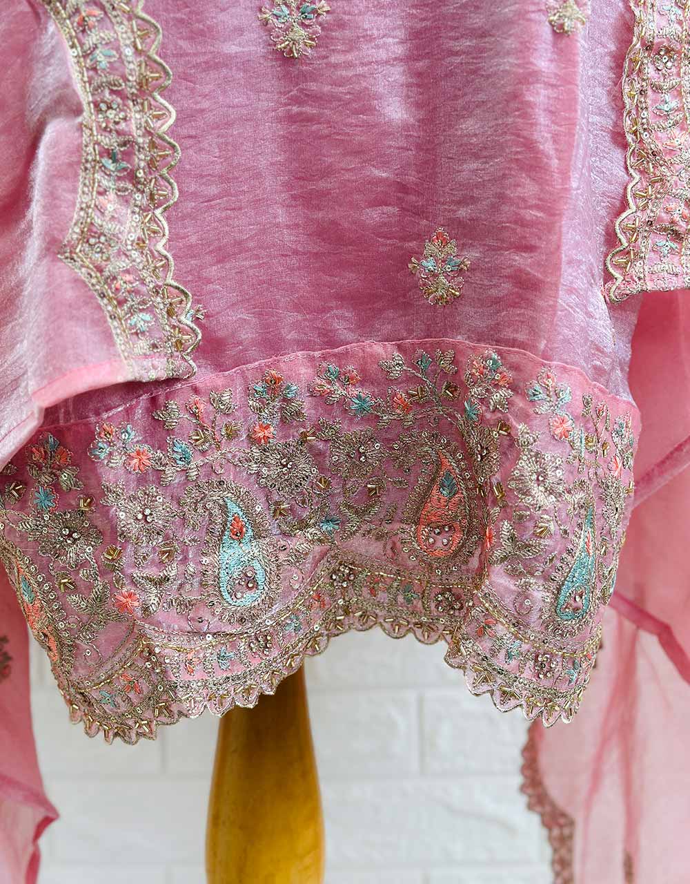 Ready-to-Wear Shimmer Silk Partywear Suit 🌟 - Image 9