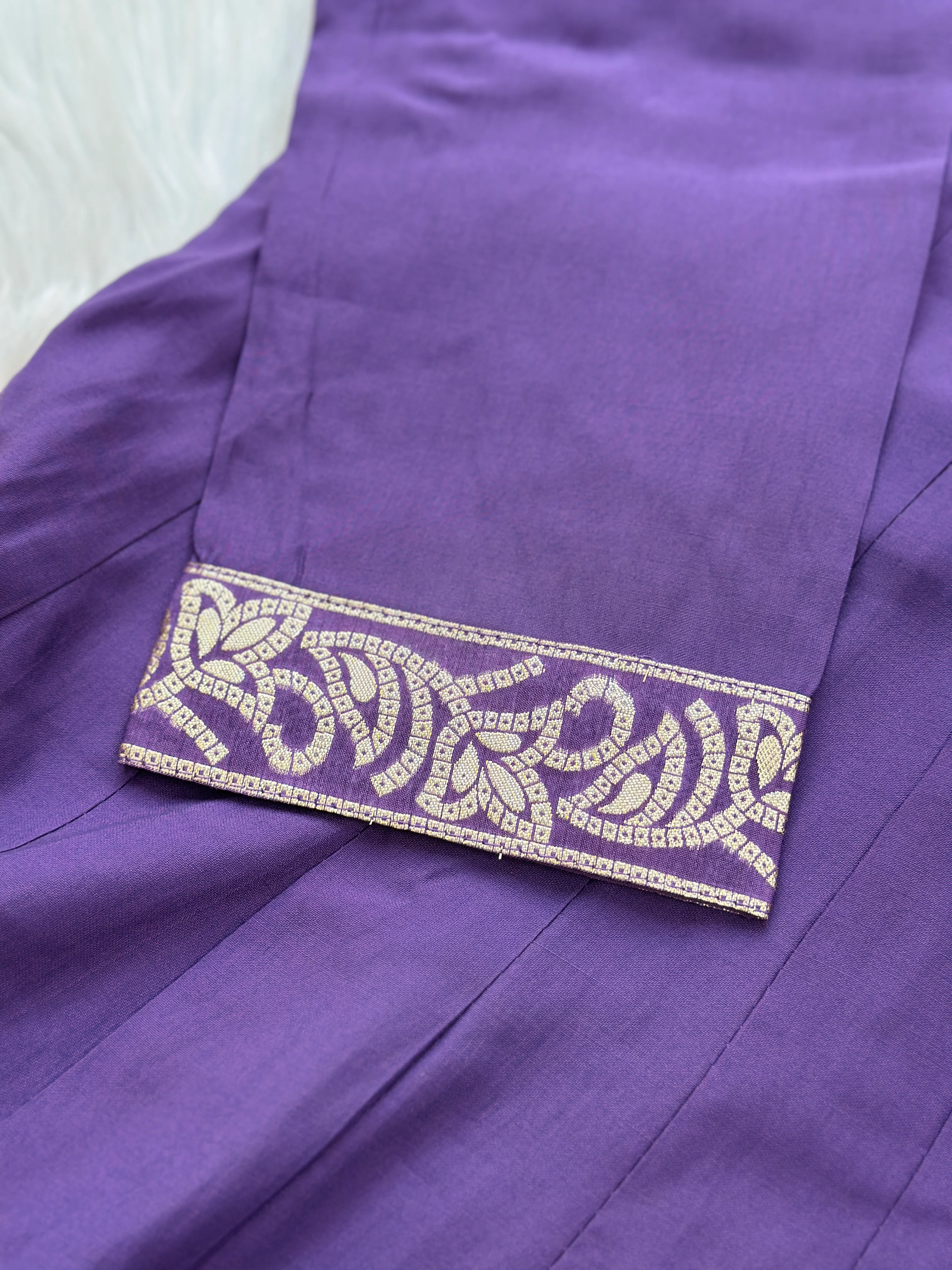 Roman silk hand work Anarkali kurti set - Image 5