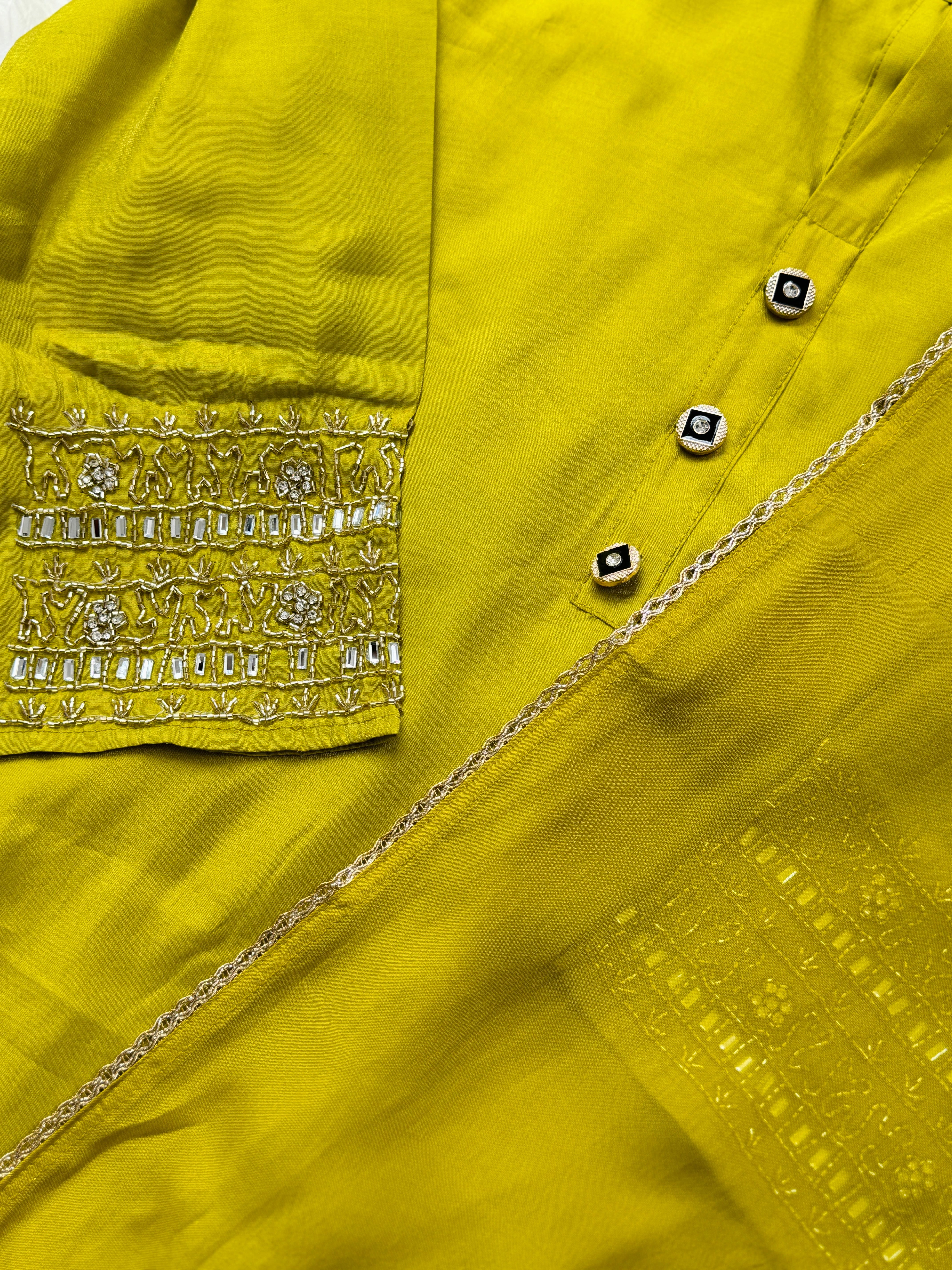 Tissue Silk Handwork Party Wear Suit – Celebrate in Sheer Elegance - Image 5