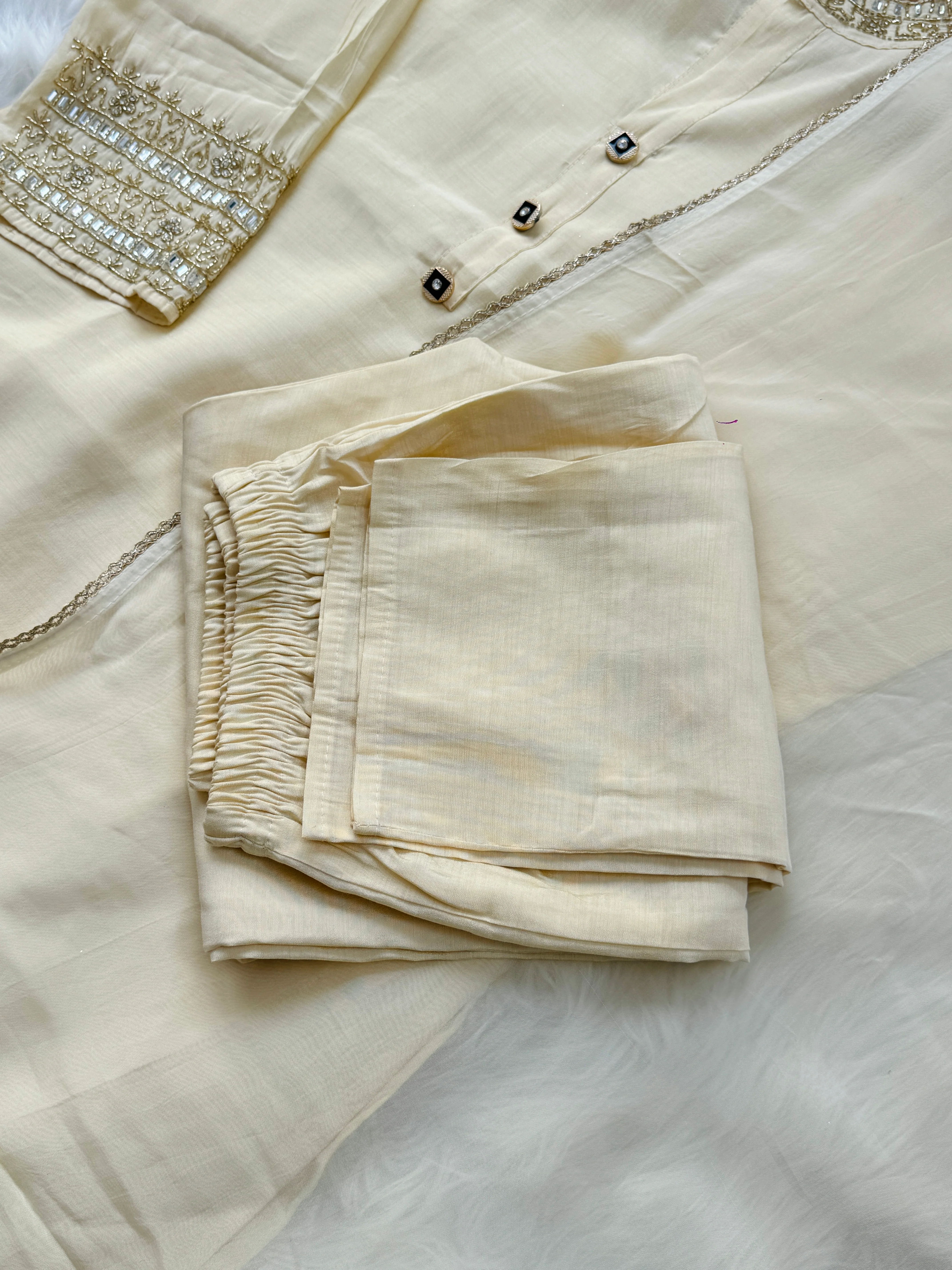 Tissue Silk Party Wear Suit - Image 2