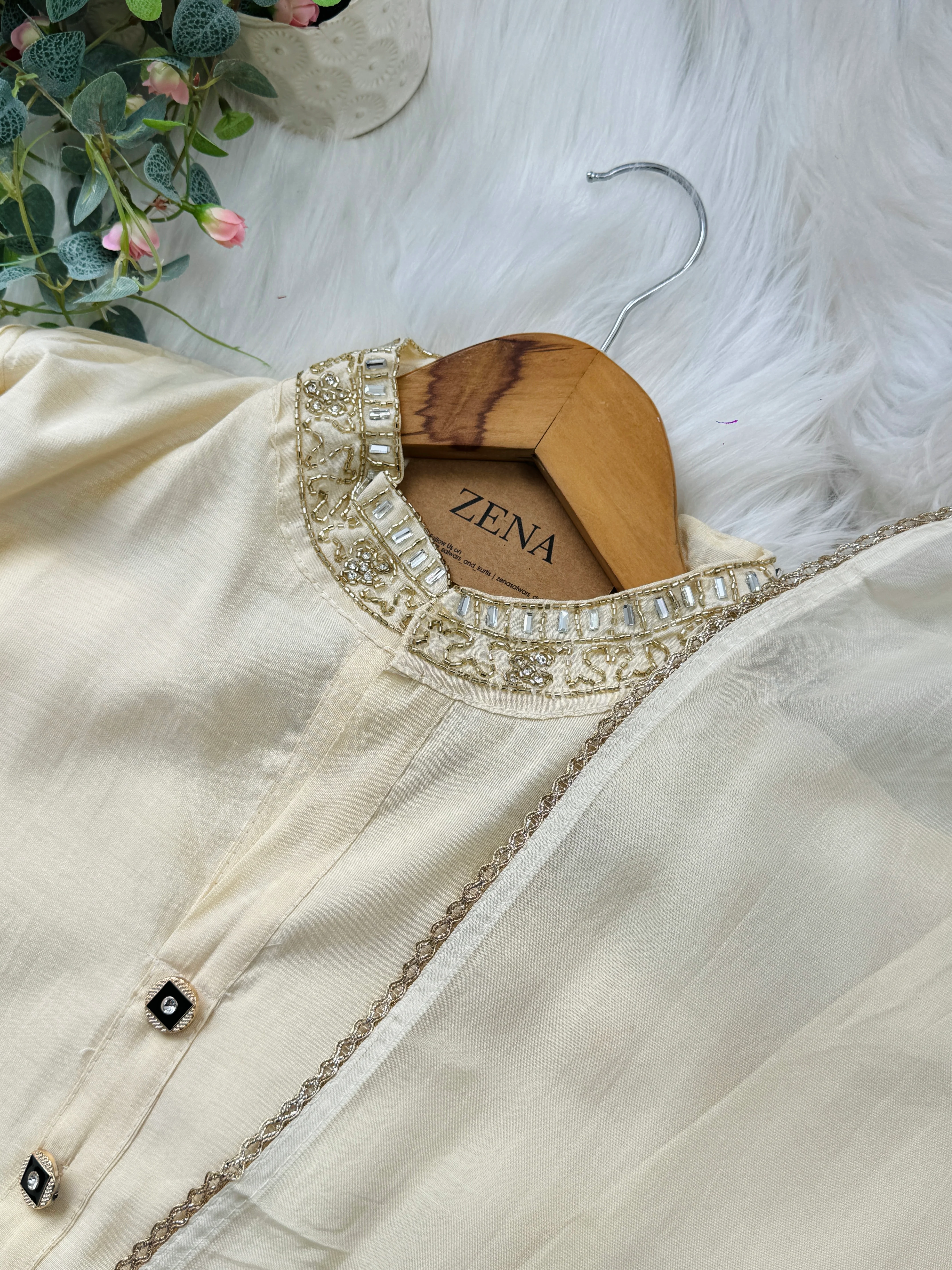 Tissue Silk Party Wear Suit - Image 4