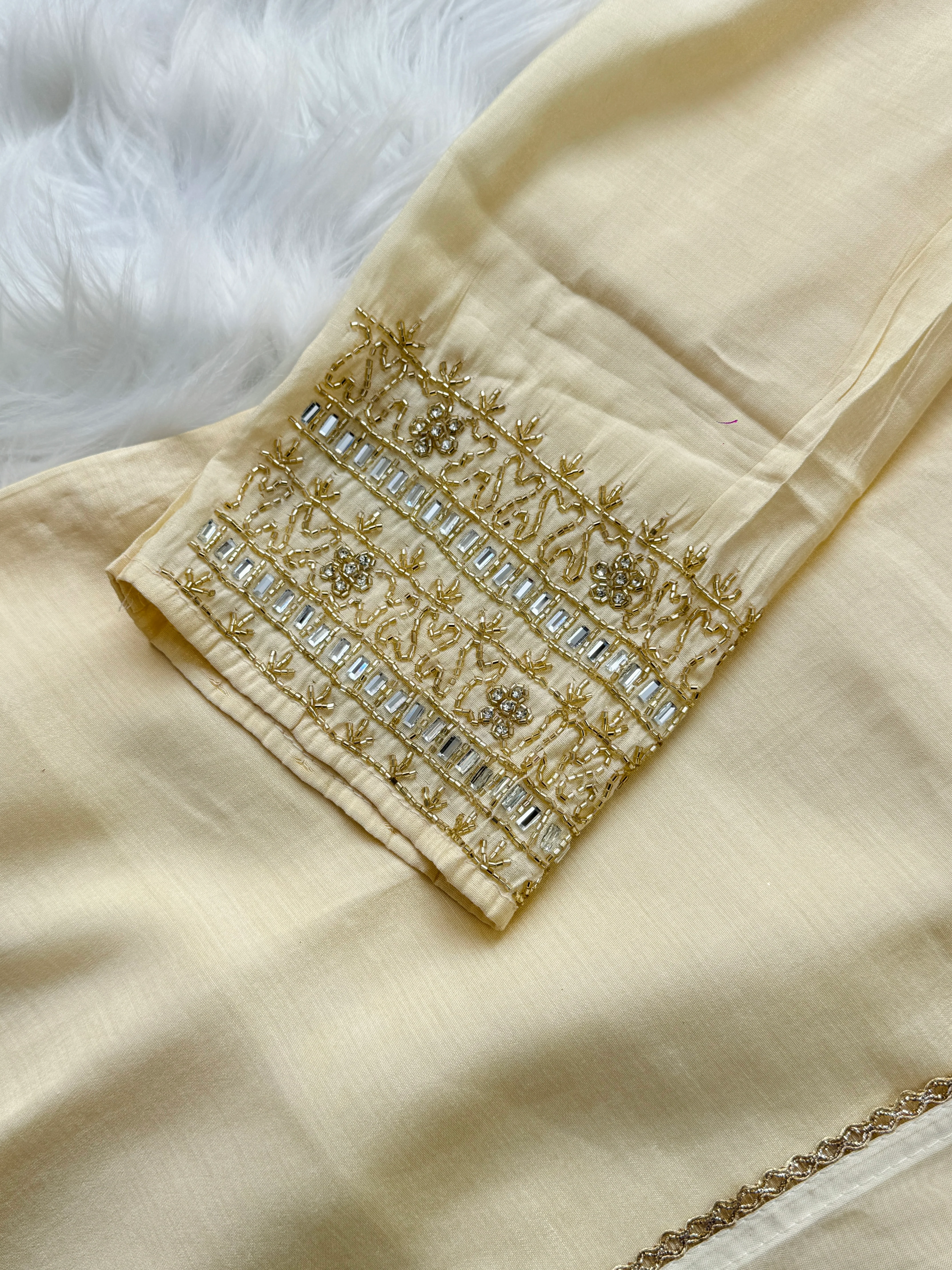 Tissue Silk Party Wear Suit - Image 5