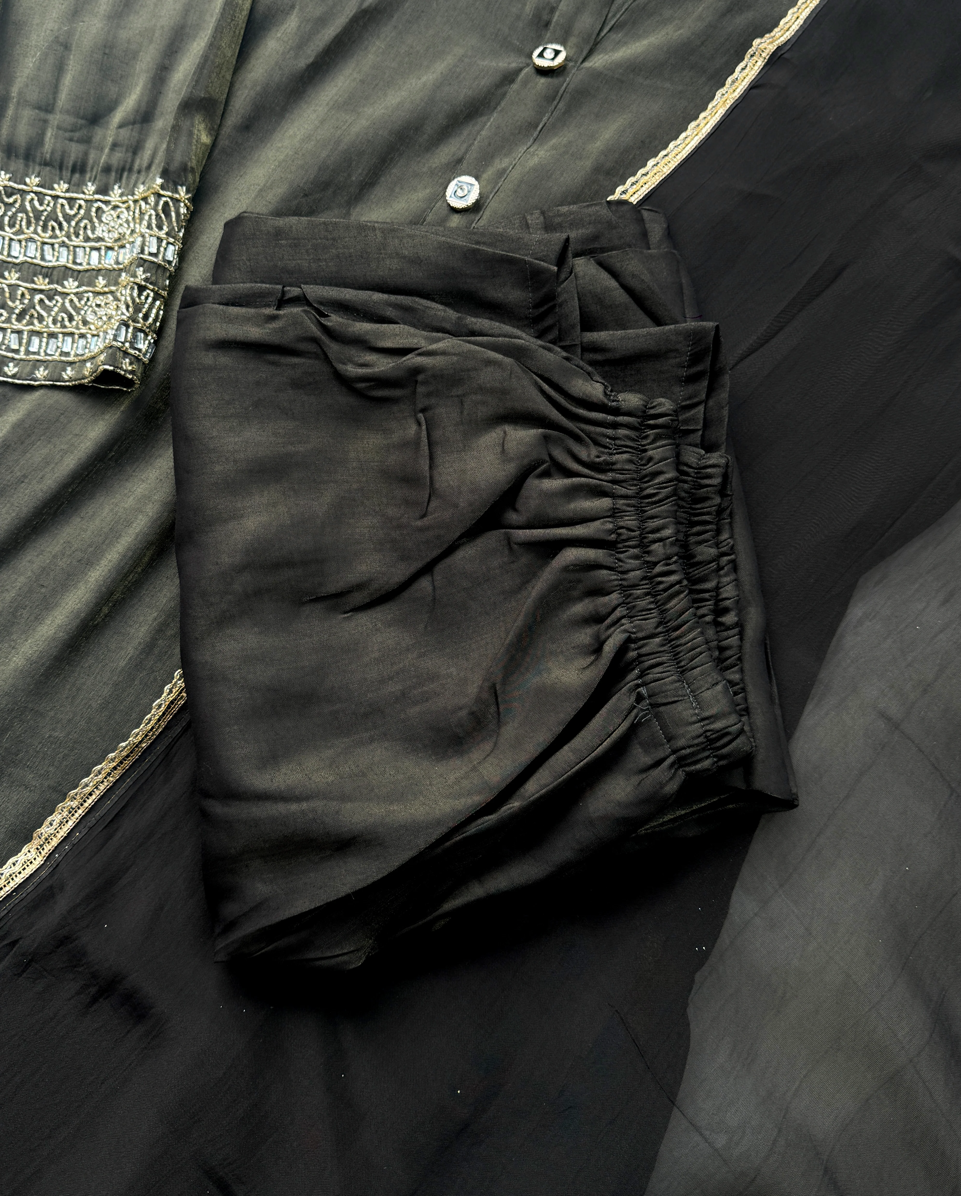 Tissue Silk Party Wear Suit - Image 3