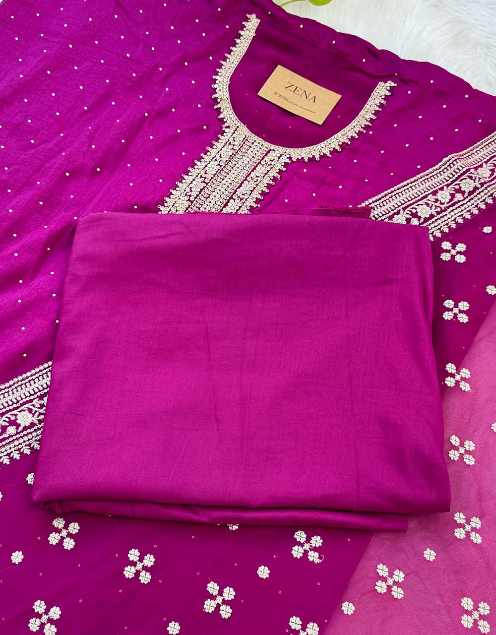 Unstitched Silk Party Wear Suit Fabric โ Luxurious & Customizable Elegance โจ