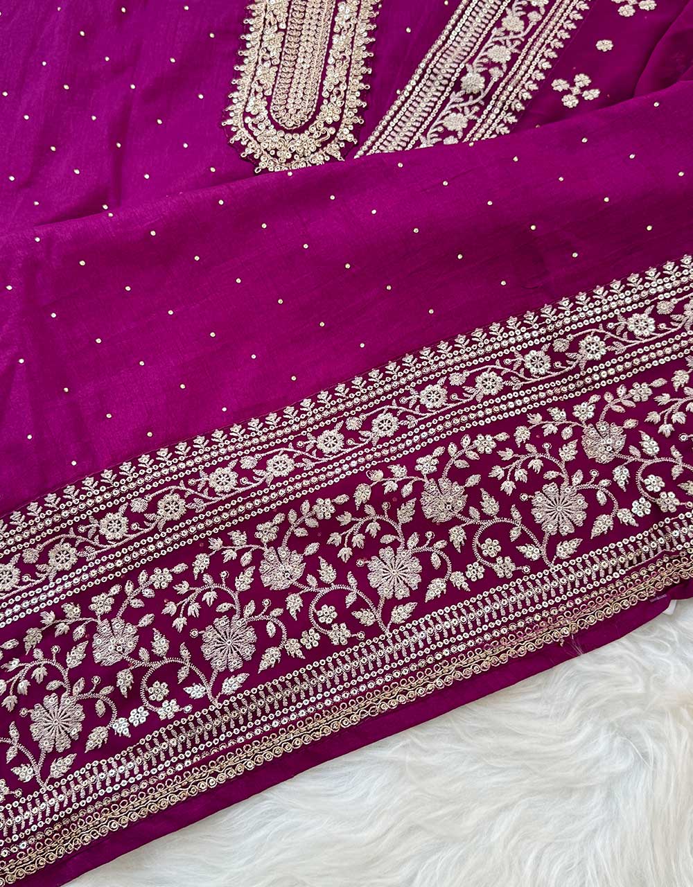 Unstitched Silk Party Wear Suit Fabric โ Luxurious & Customizable Elegance โจ - Image 5
