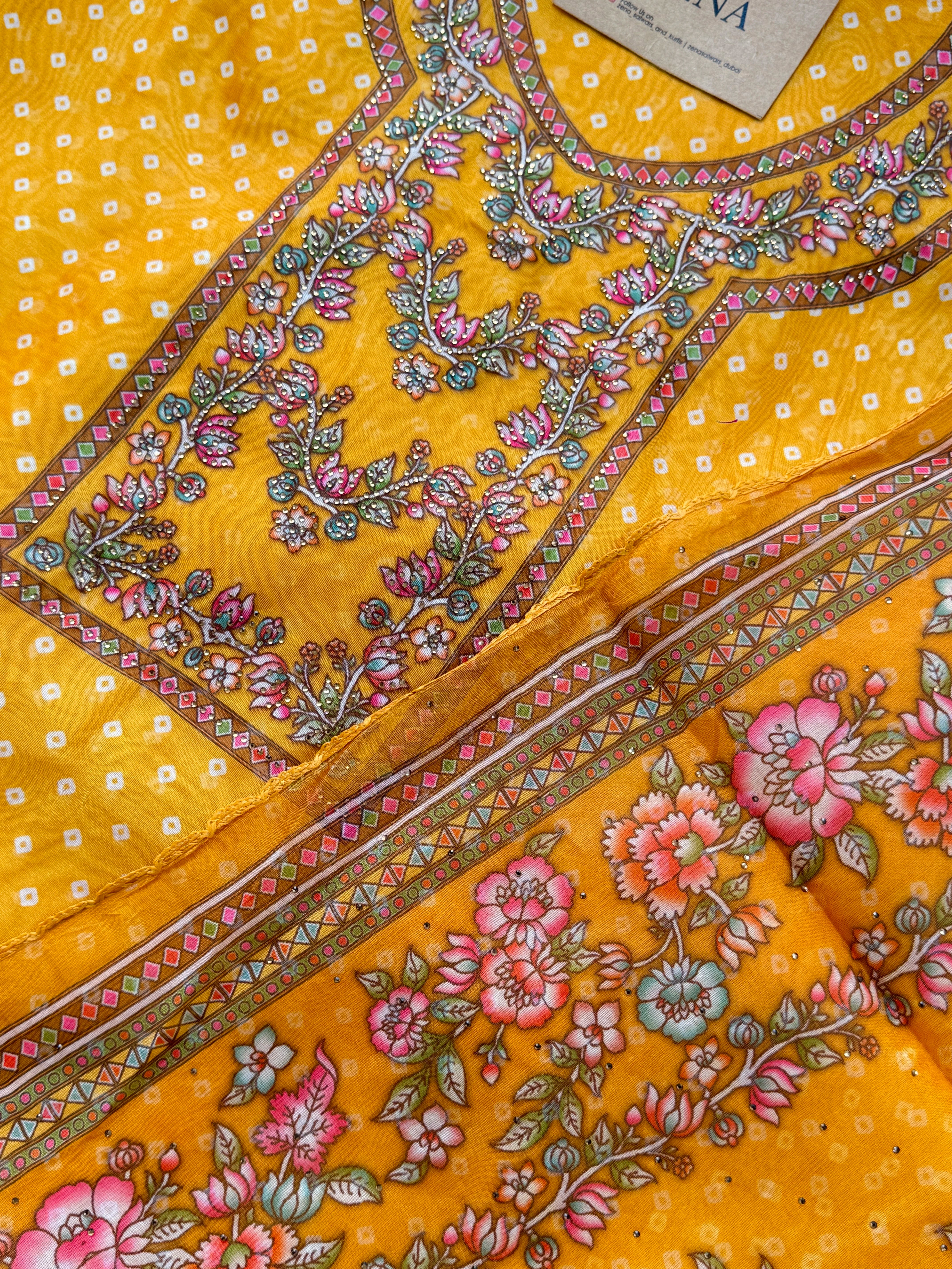 Viscose Organza Unstitched Partywear Suit with Dupatta β Elegant Festive Set - Image 6