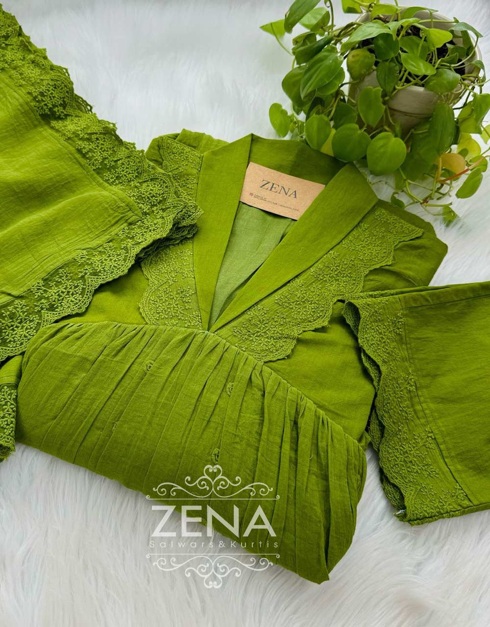 Zena Signature Anarkali 💛 – Premium Pure Mul Cotton🌿 - Image 13