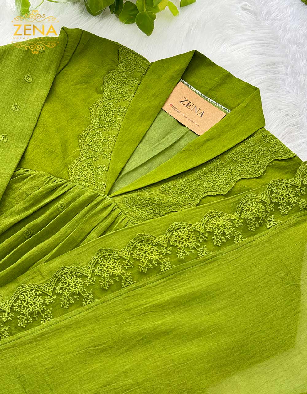 Zena Signature Anarkali 💛 – Premium Pure Mul Cotton🌿 - Image 5