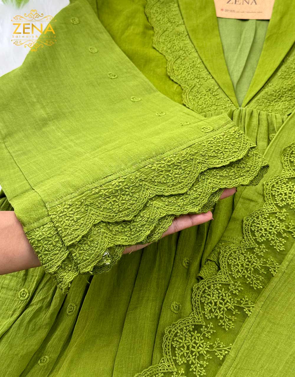Zena Signature Anarkali 💛 – Premium Pure Mul Cotton🌿 - Image 7